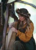 Harpist at the Renaissance Pleasure Faire (photo by Alden Loveshade)